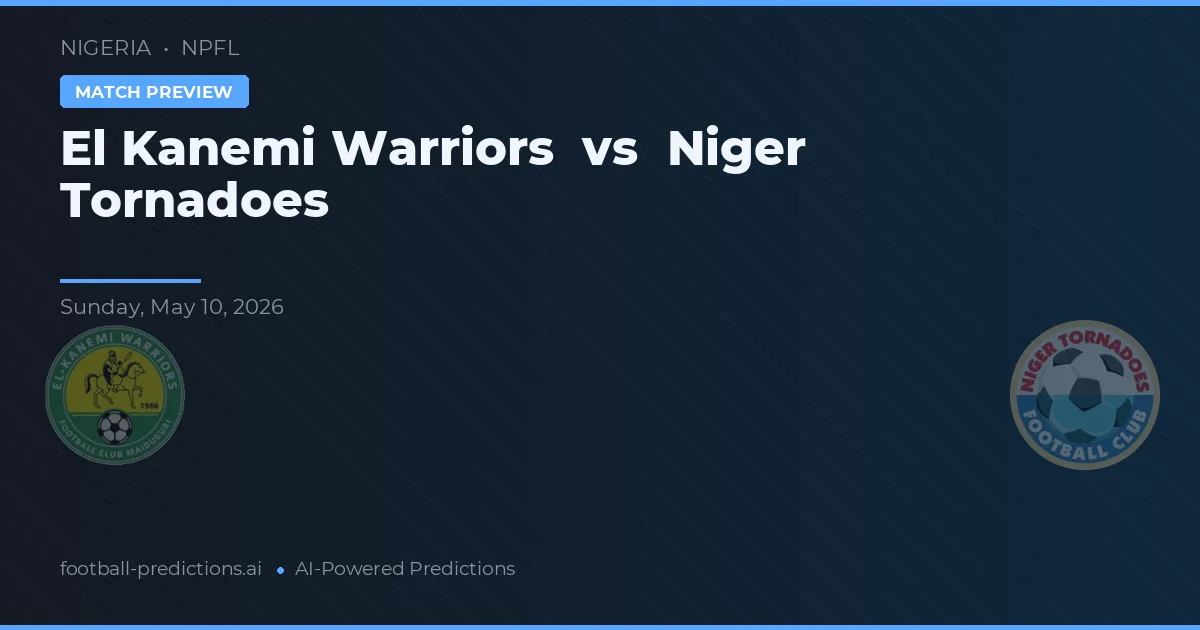 El Kanemi Warriors vs Niger Tornadoes — předpověď a náhled zápasu