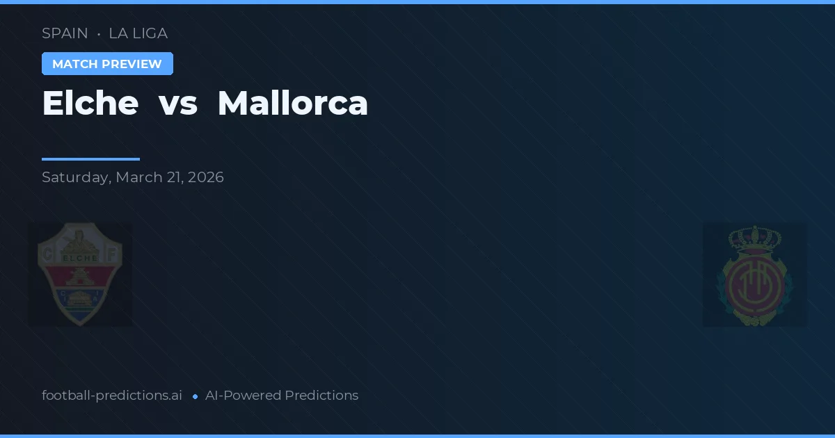 Elche vs Mallorca — předpověď a náhled zápasu
