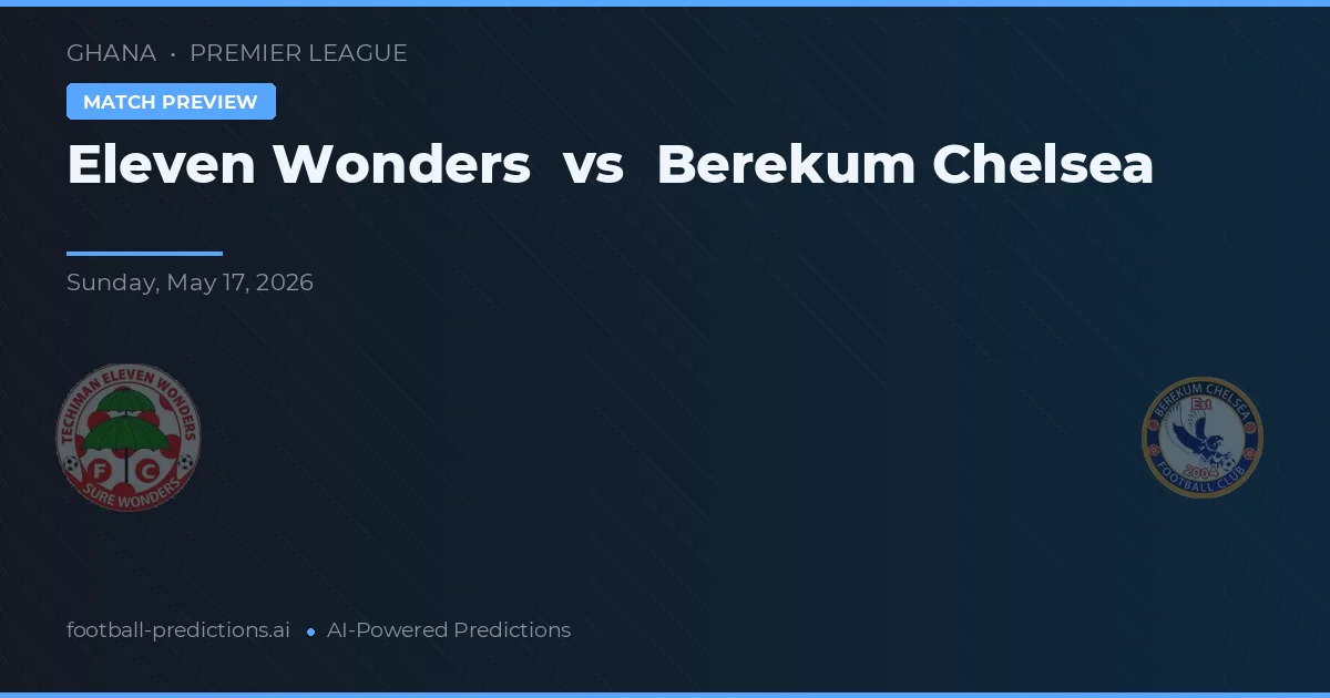 Eleven Wonders vs Berekum Chelsea — předpověď a náhled zápasu