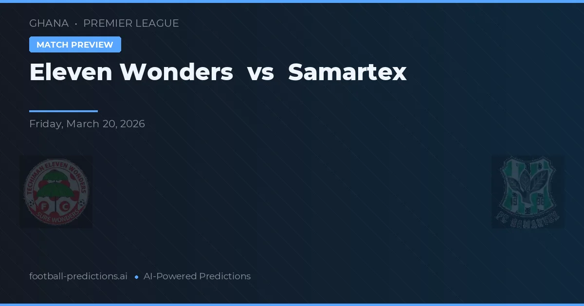 Eleven Wonders vs Samartex — předpověď a náhled zápasu