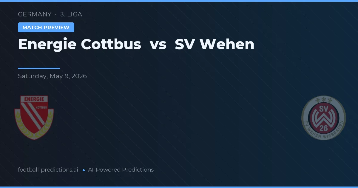 Energie Cottbus vs SV Wehen — předpověď a náhled zápasu