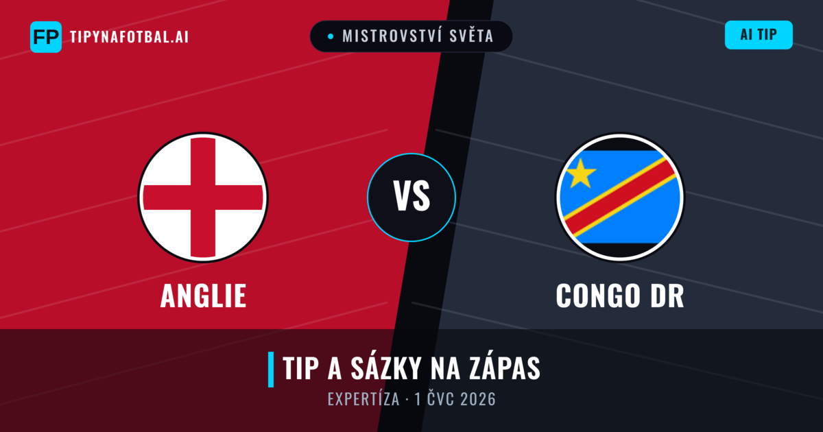 Anglie vs Congo DR — předpověď a náhled zápasu