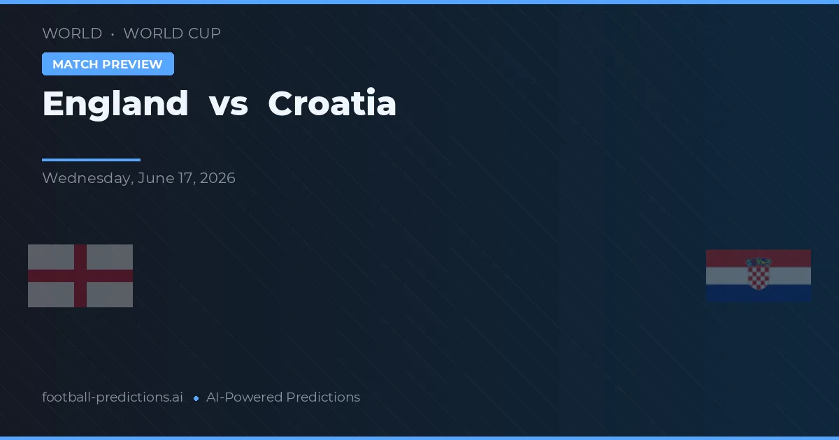 Anglie vs Chorvatsko — předpověď a náhled zápasu