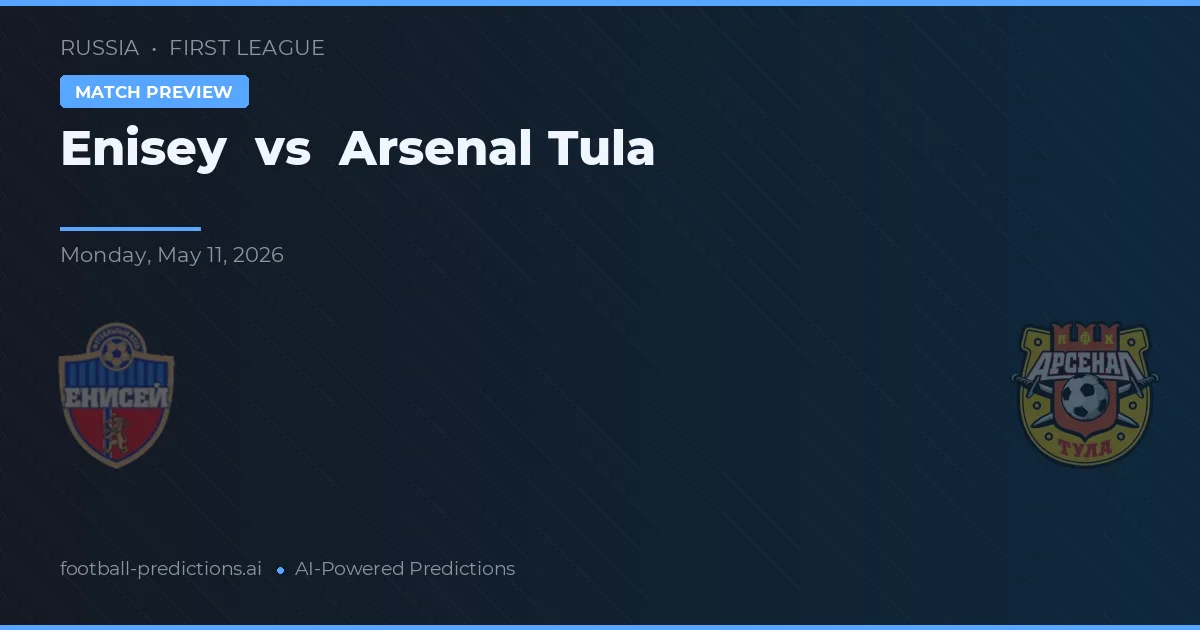 Enisej vs Arsenal Tula — předpověď a náhled zápasu