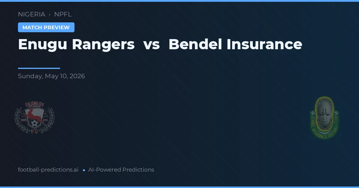 Enugu Rangers vs Bendel Insurance — předpověď a náhled zápasu