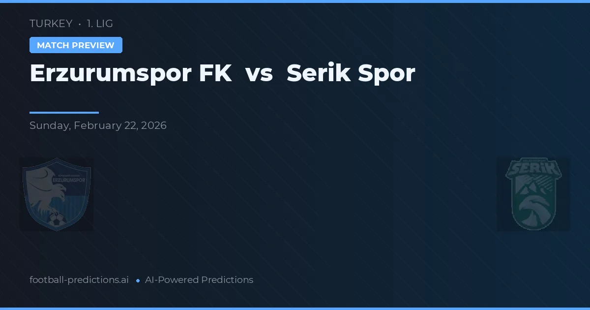 Erzurumspor FK vs Serik Spor — předpověď a náhled zápasu