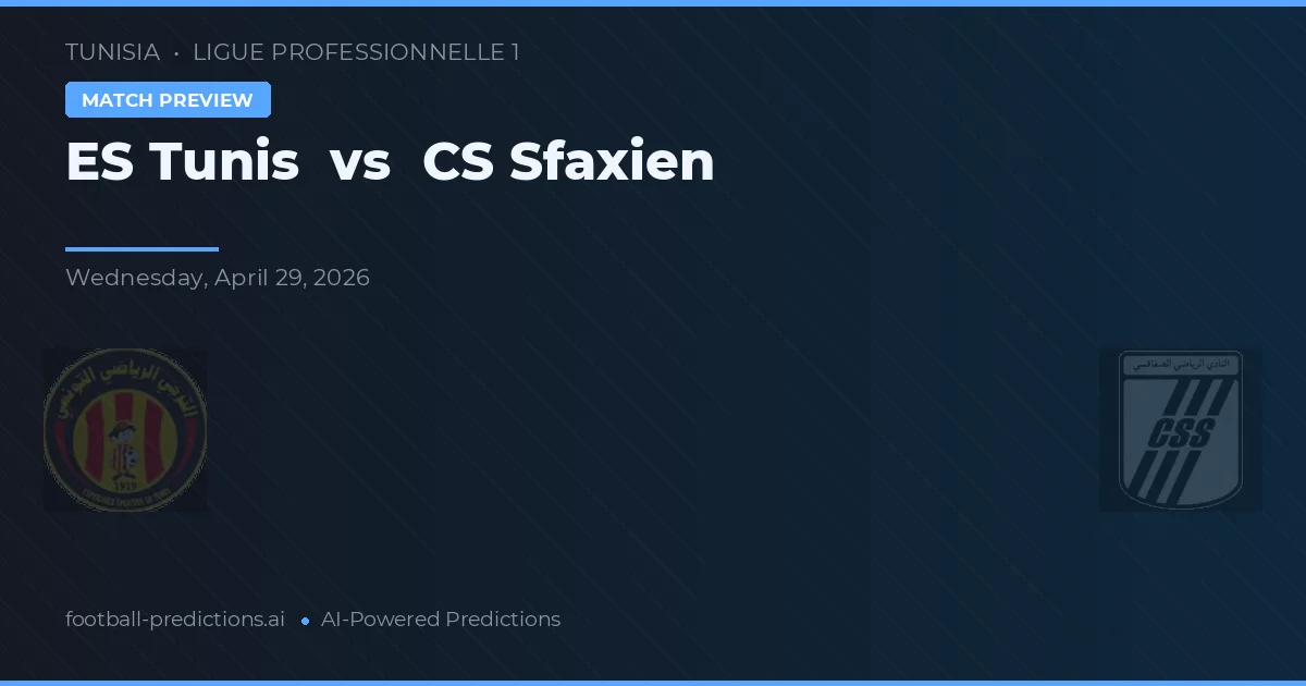 ES Tunis vs CS Sfaxien — předpověď a náhled zápasu