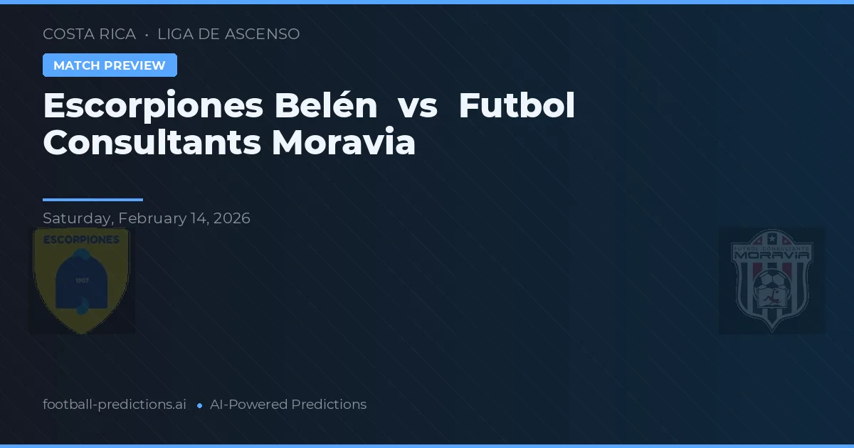Escorpiones Belén vs Futbol Consultants Moravia — předpověď a náhled zápasu