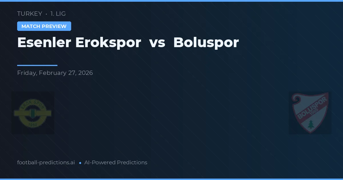Esenler Erokspor vs Boluspor — předpověď a náhled zápasu