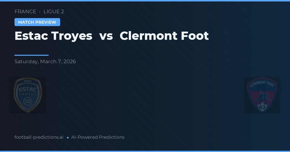 Estac Troyes vs Clermont Foot — předpověď a náhled zápasu