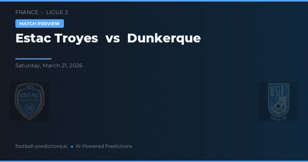 Estac Troyes vs Dunkerque — předpověď a náhled zápasu