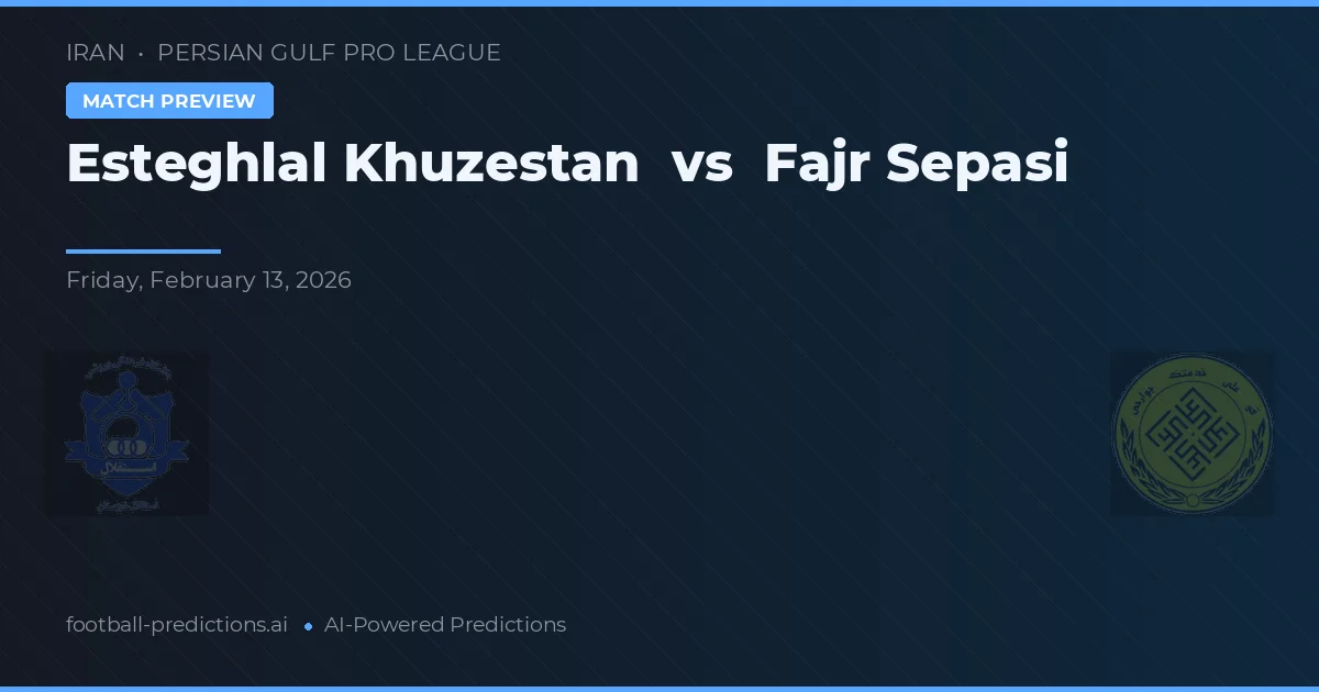 Esteghlal Khuzestan vs Fajr Sepasi — předpověď a náhled zápasu