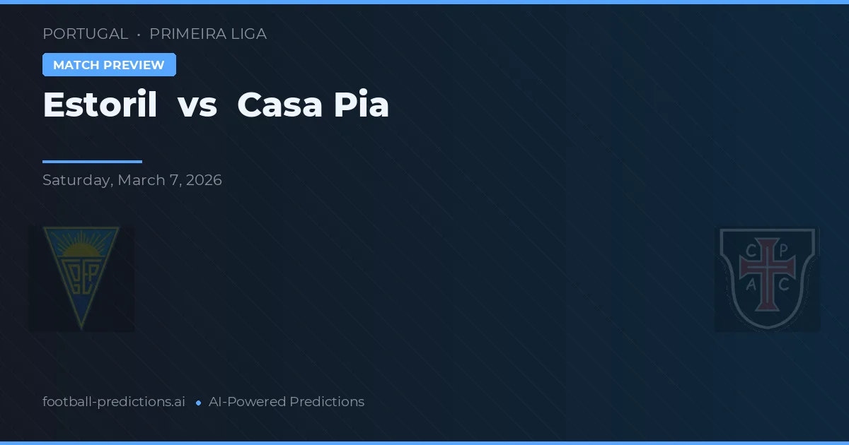 Estoril vs Casa Pia — předpověď a náhled zápasu