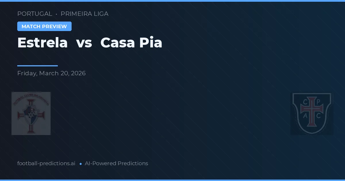 Estrela vs Casa Pia — předpověď a náhled zápasu