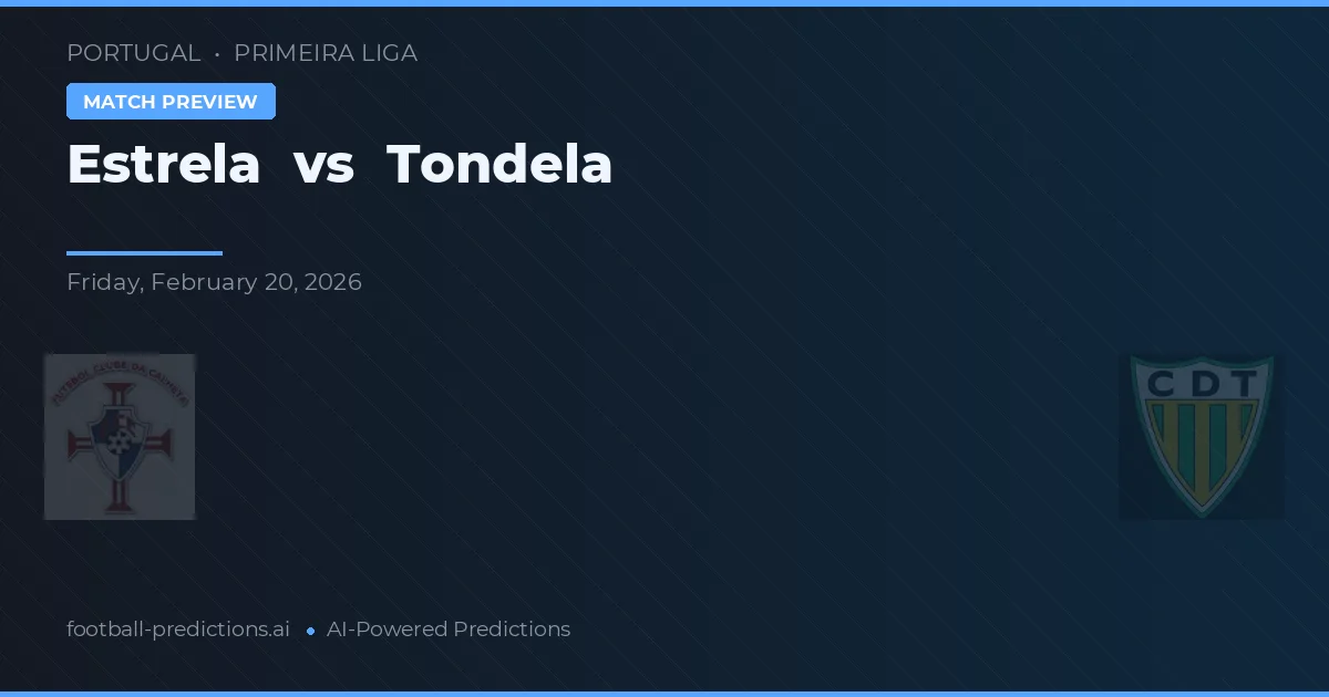Estrela vs Tondela — předpověď a náhled zápasu