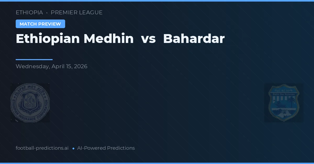 Etiopská Medhin vs Bahardar — předpověď a náhled zápasu