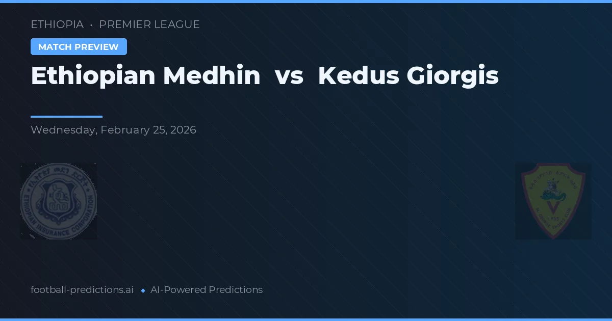 Etiopská Medhin vs Kedus Giorgis — předpověď a náhled zápasu