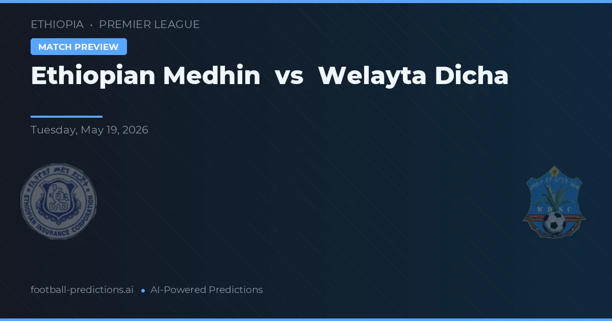 Etiopská Medhin vs Welayta Dicha — předpověď a náhled zápasu