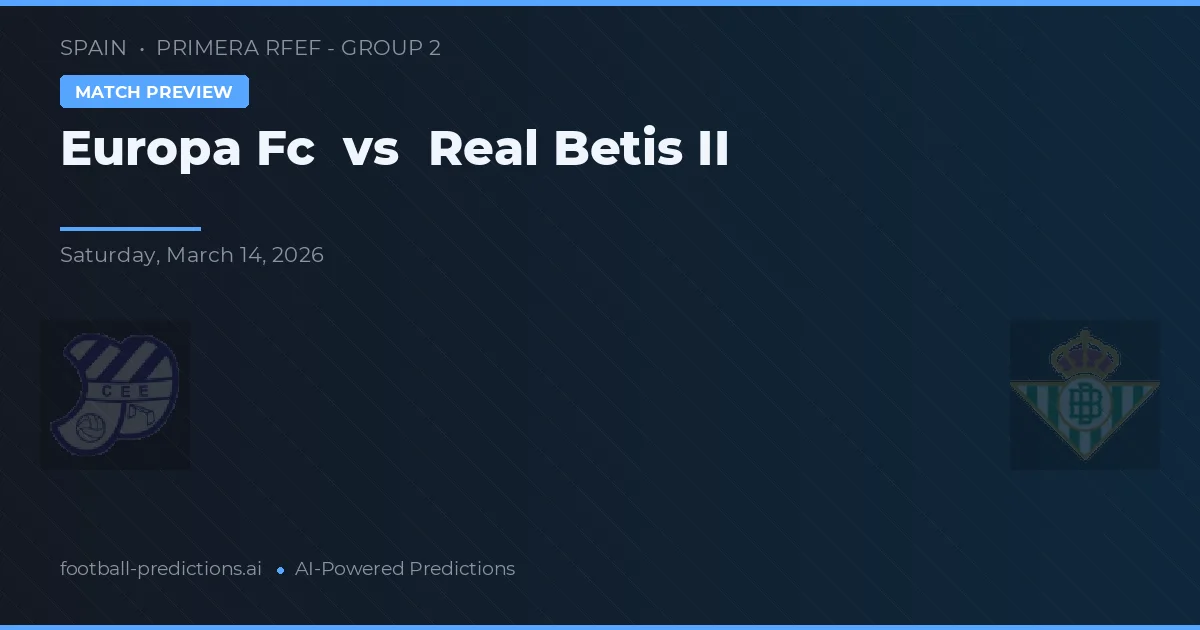 Europa FC vs Real Betis B — předpověď a náhled zápasu
