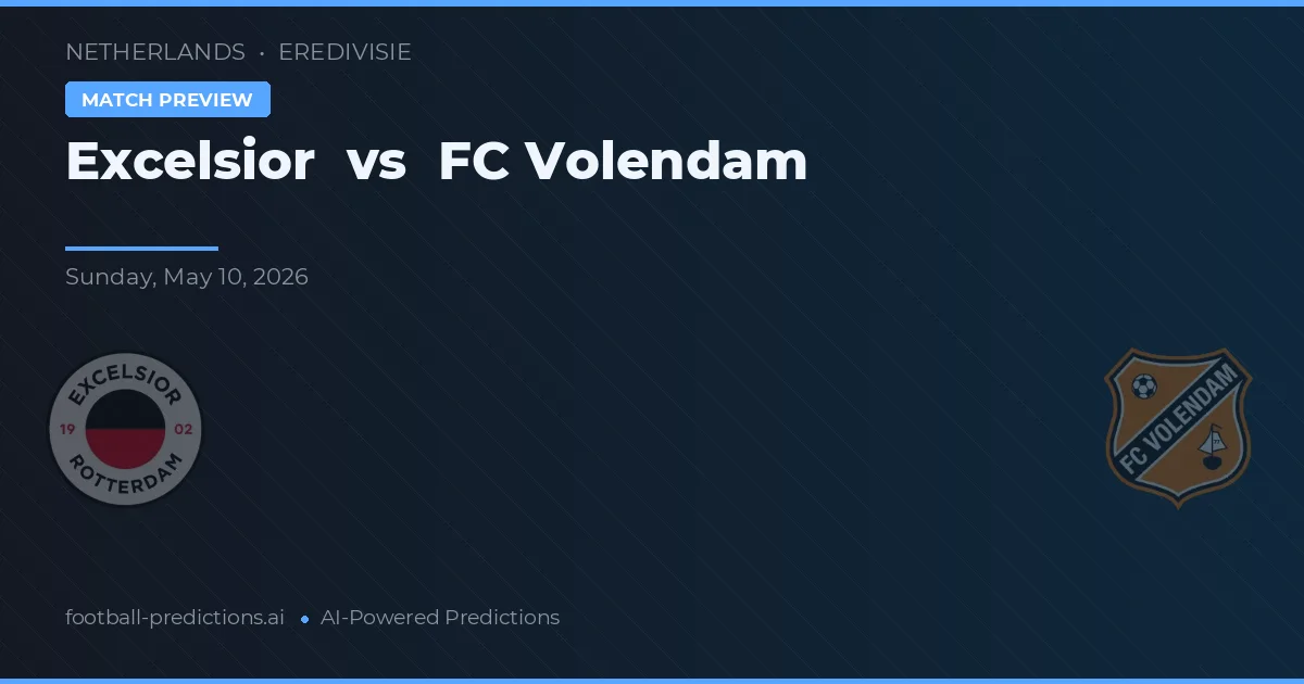 Excelsior vs FC Volendam — předpověď a náhled zápasu