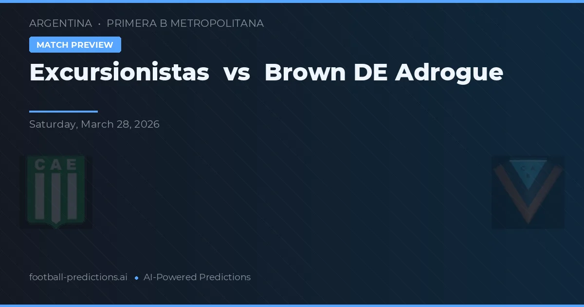 Excursionistas vs Brown de Adrogué — předpověď a náhled zápasu