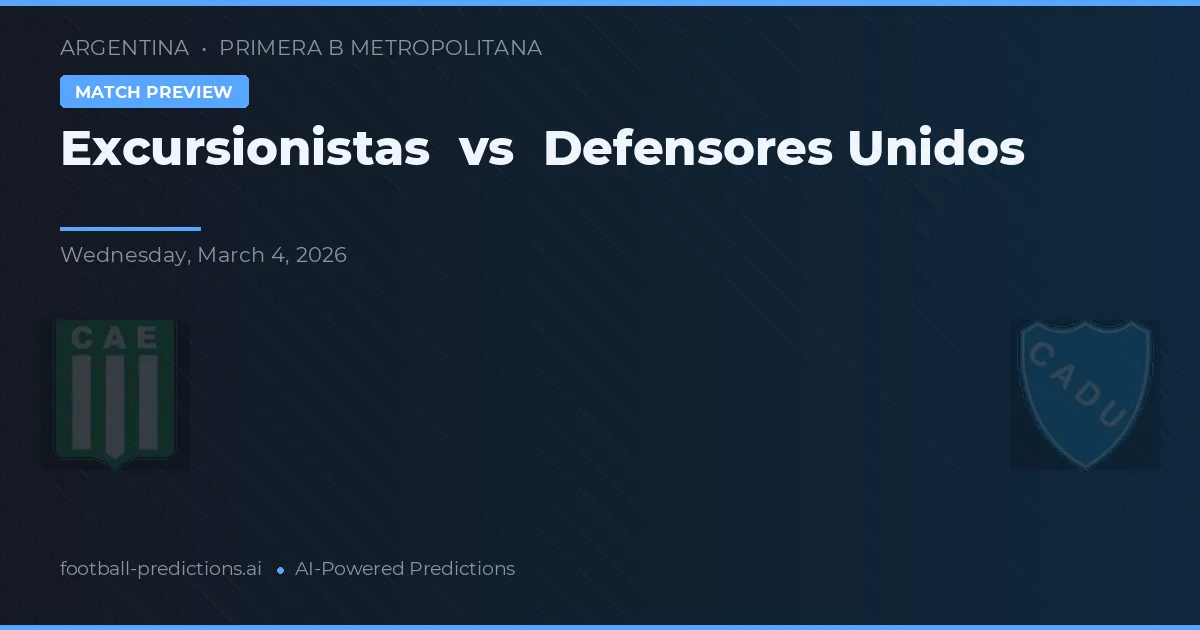 Excursionistas vs Defensores Unidos — předpověď a náhled zápasu