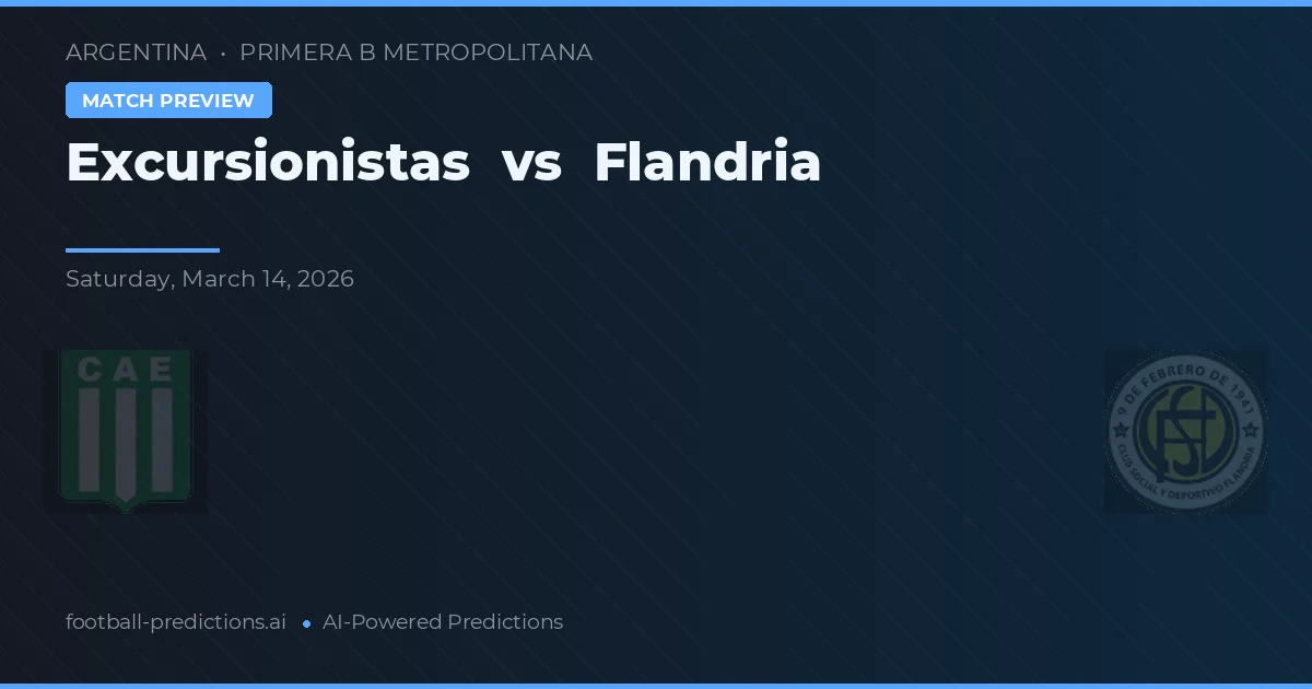 Excursionistas vs Flandria — předpověď a náhled zápasu