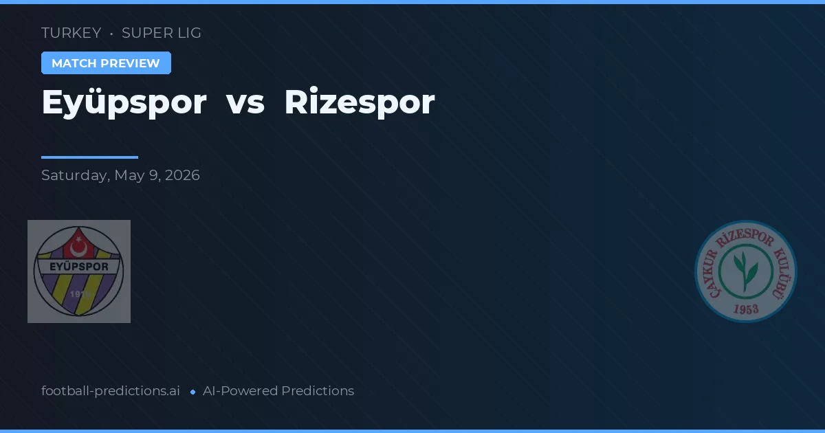 Eyüpspor vs Rizespor — předpověď a náhled zápasu
