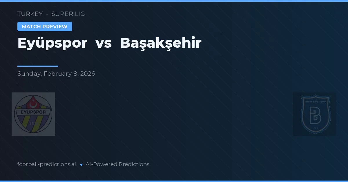 Eyüpspor vs Başakşehir — předpověď a náhled zápasu