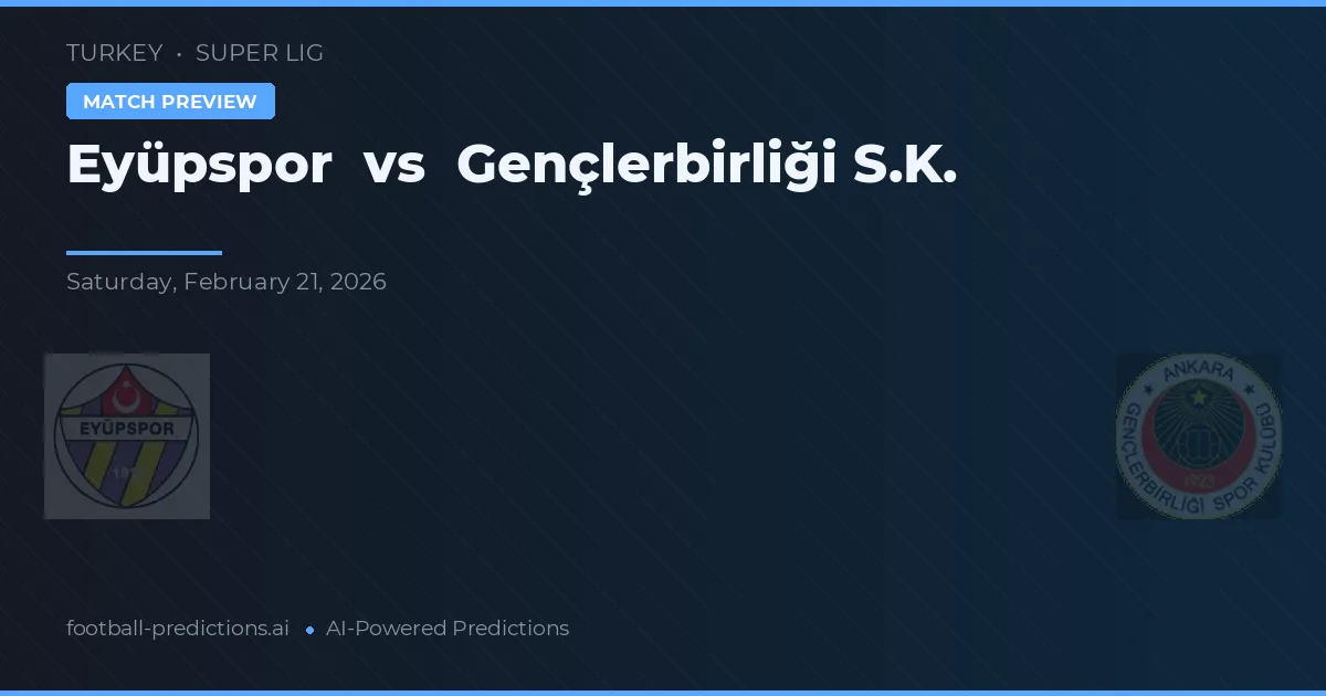 Eyüpspor vs Gençlerbirliği — předpověď a náhled zápasu