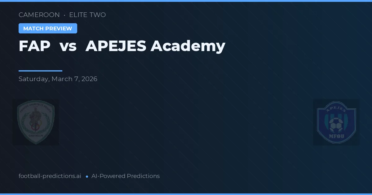 FAP vs APEJES Akademie — předpověď a náhled zápasu