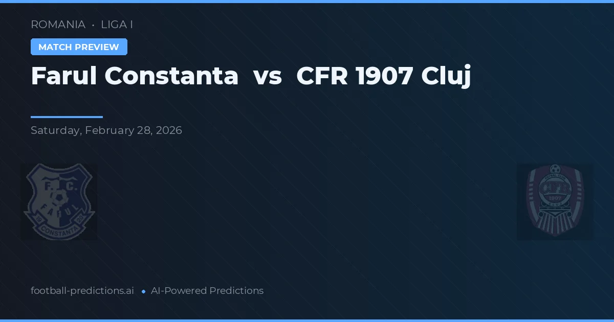 Farul Constanța vs CFR Cluj — předpověď a náhled zápasu