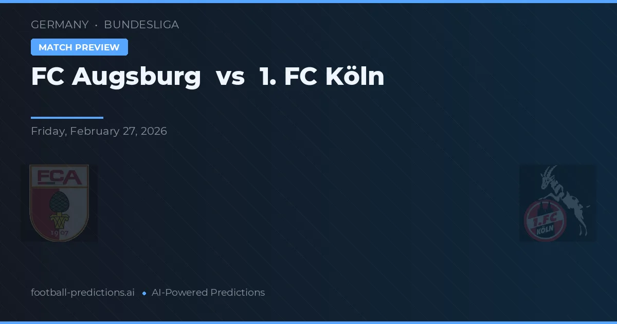FC Augsburg vs 1. FC Kolín — předpověď a náhled zápasu