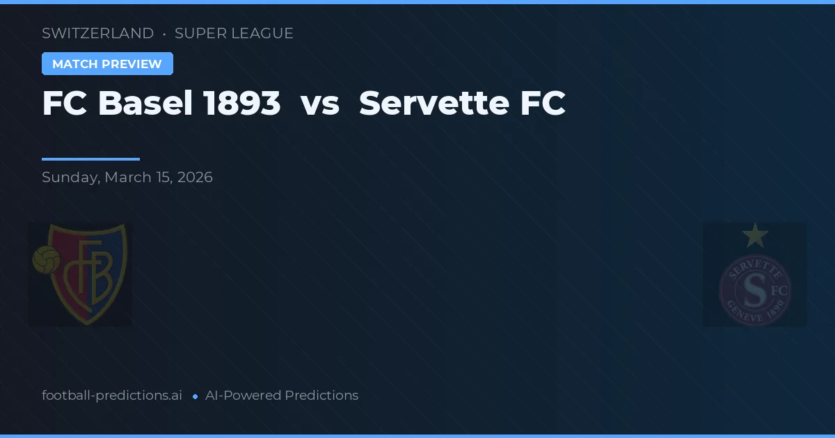 FC Basel 1893 vs Servette FC — předpověď a náhled zápasu
