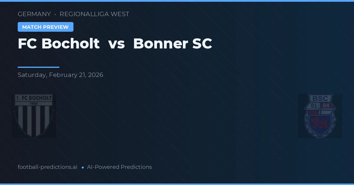 FC Bocholt vs Bonner SC — předpověď a náhled zápasu