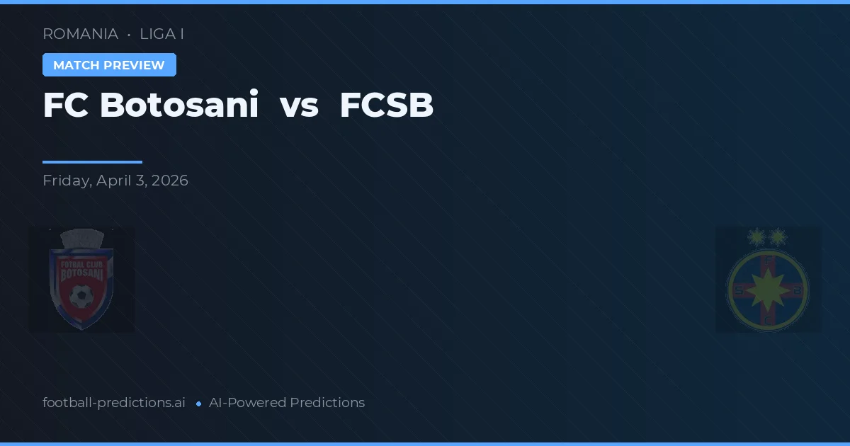 FC Botošani vs FCSB — předpověď a náhled zápasu