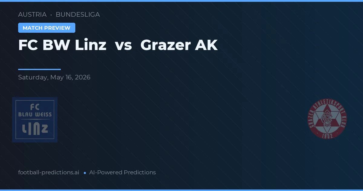 FC Linz vs Grazer AK — předpověď a náhled zápasu