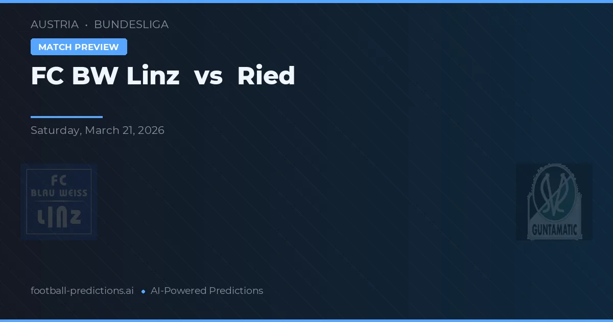 FC Linz vs Ried — předpověď a náhled zápasu