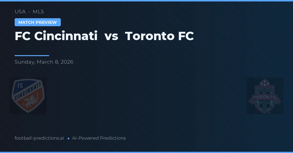FC Cincinnati vs Toronto FC — předpověď a náhled zápasu