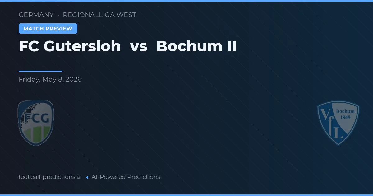 FC Gutersloh vs VfL Bochum II — předpověď a náhled zápasu