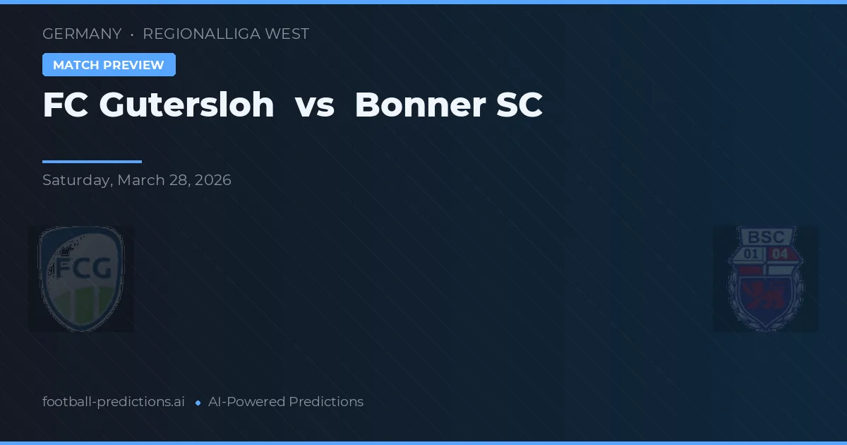 FC Gutersloh vs Bonner SC — předpověď a náhled zápasu