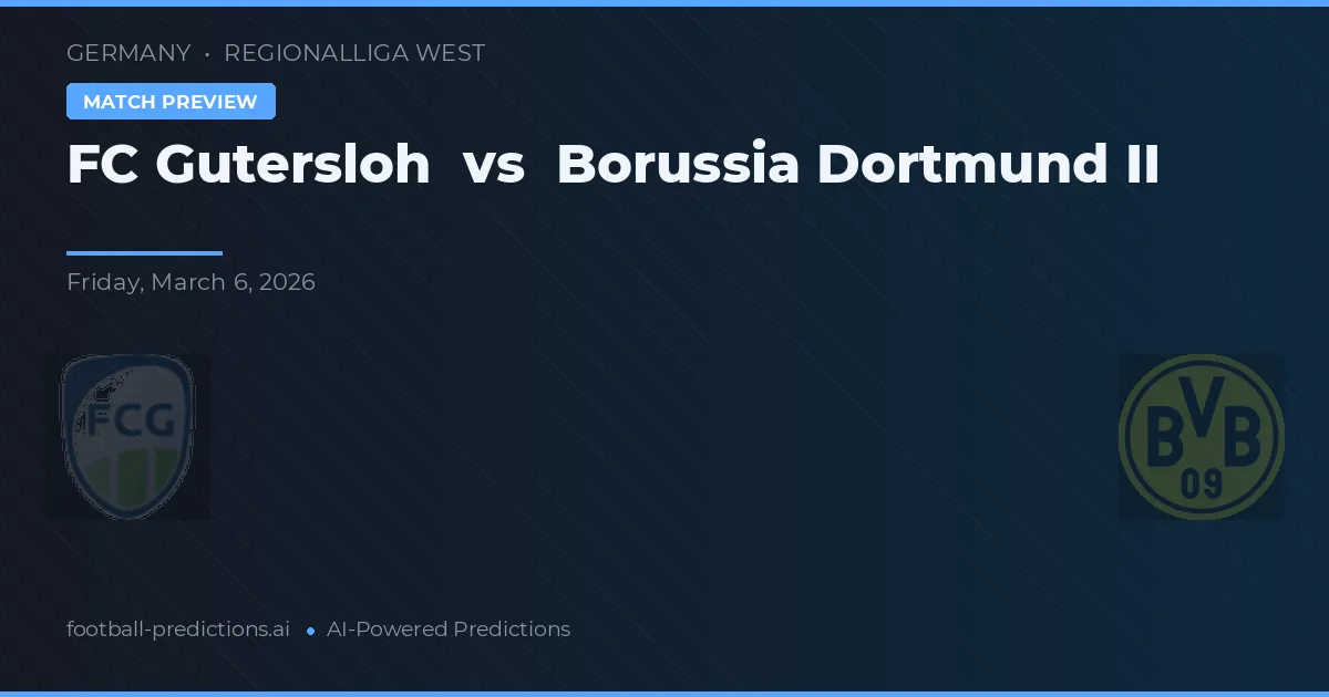 FC Gutersloh vs Borussia Dortmund II — předpověď a náhled zápasu
