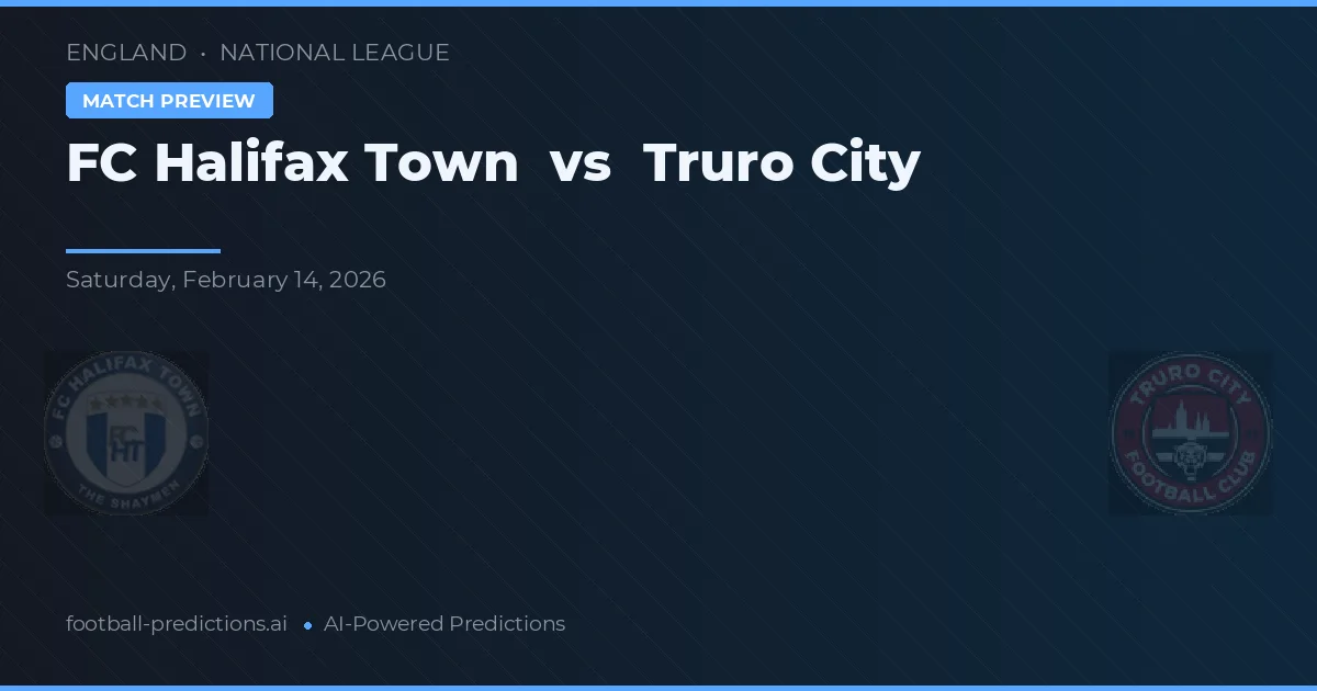 FC Halifax Town vs Truro City — předpověď a náhled zápasu