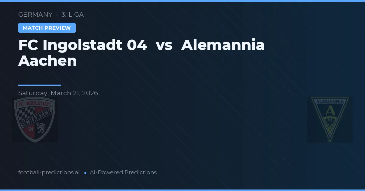 Ingolstadt 04 vs Alemannia Aachen — předpověď a náhled zápasu