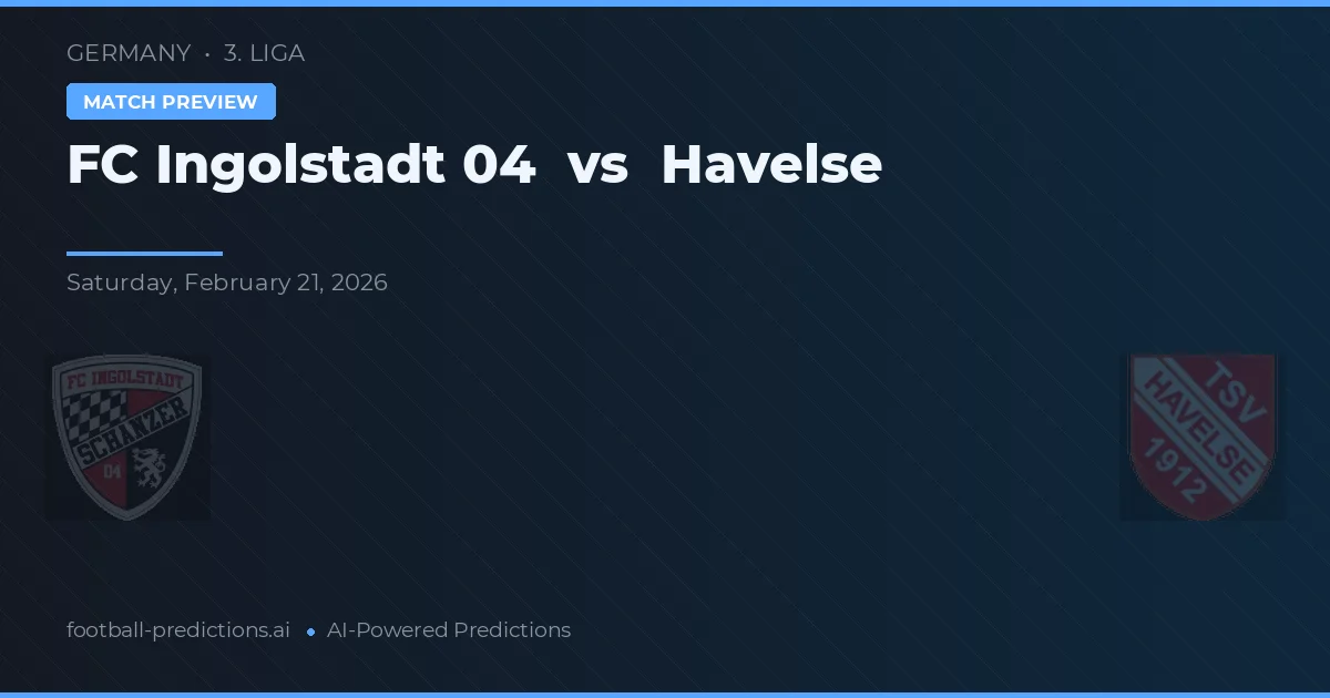 Ingolstadt 04 vs Havelse — předpověď a náhled zápasu