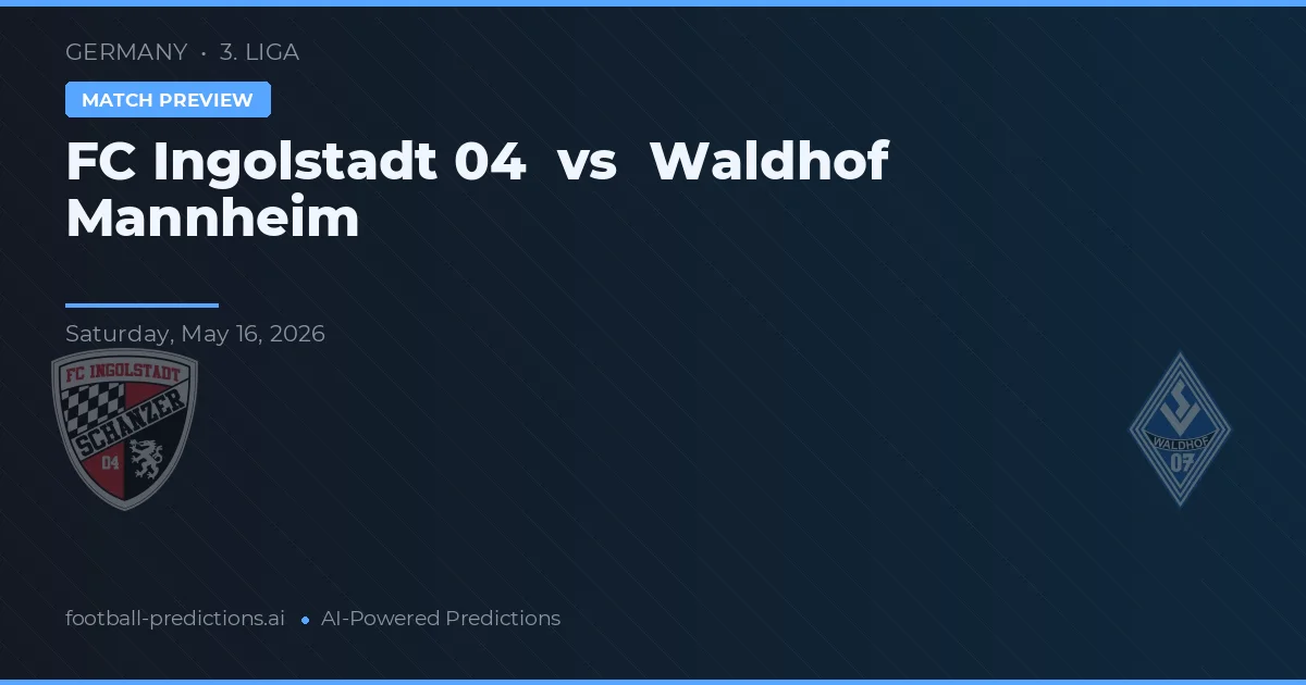 Ingolstadt 04 vs Waldhof Mannheim — předpověď a náhled zápasu
