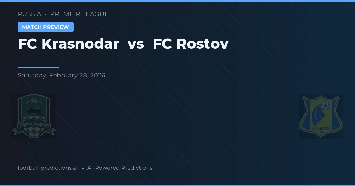 FC Krasnodar vs Rostov — předpověď a náhled zápasu