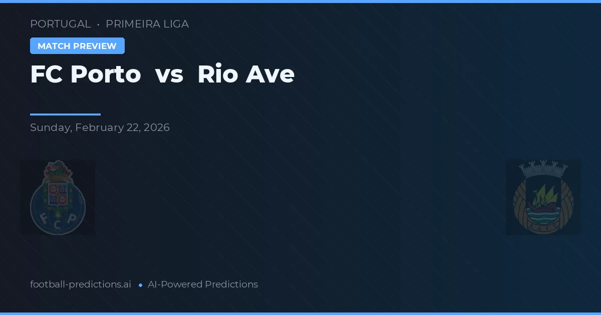 FC Porto vs Rio Ave — předpověď a náhled zápasu
