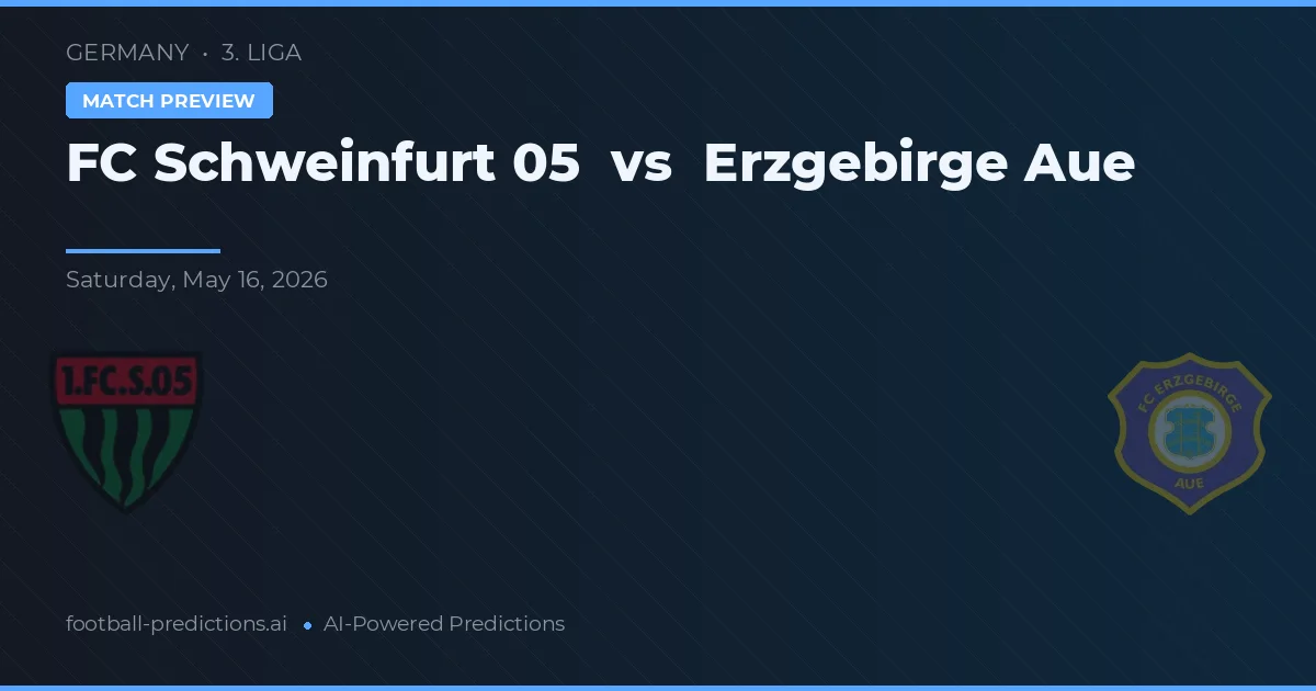FC Schweinfurt 05 vs Erzgebirge Aue — předpověď a náhled zápasu