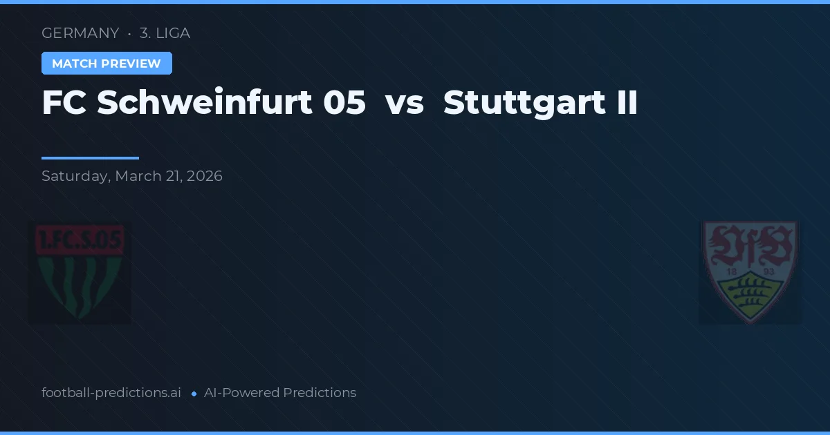 FC Schweinfurt 05 vs Stuttgart II — předpověď a náhled zápasu